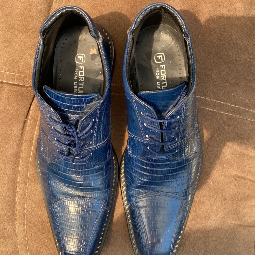 Mens all leather lizard look ankle boots. - Picture 5 of 6